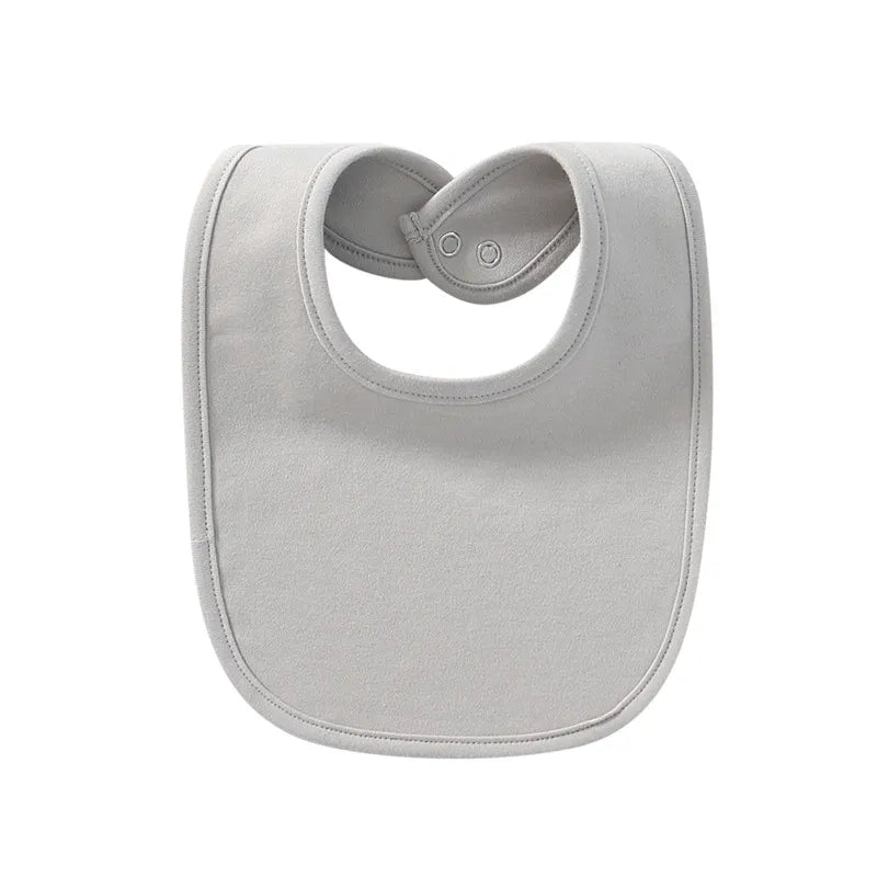 Absorbent Baby Bibs Made of Soft Cotton – Skin-Friendly with Snap Fastener