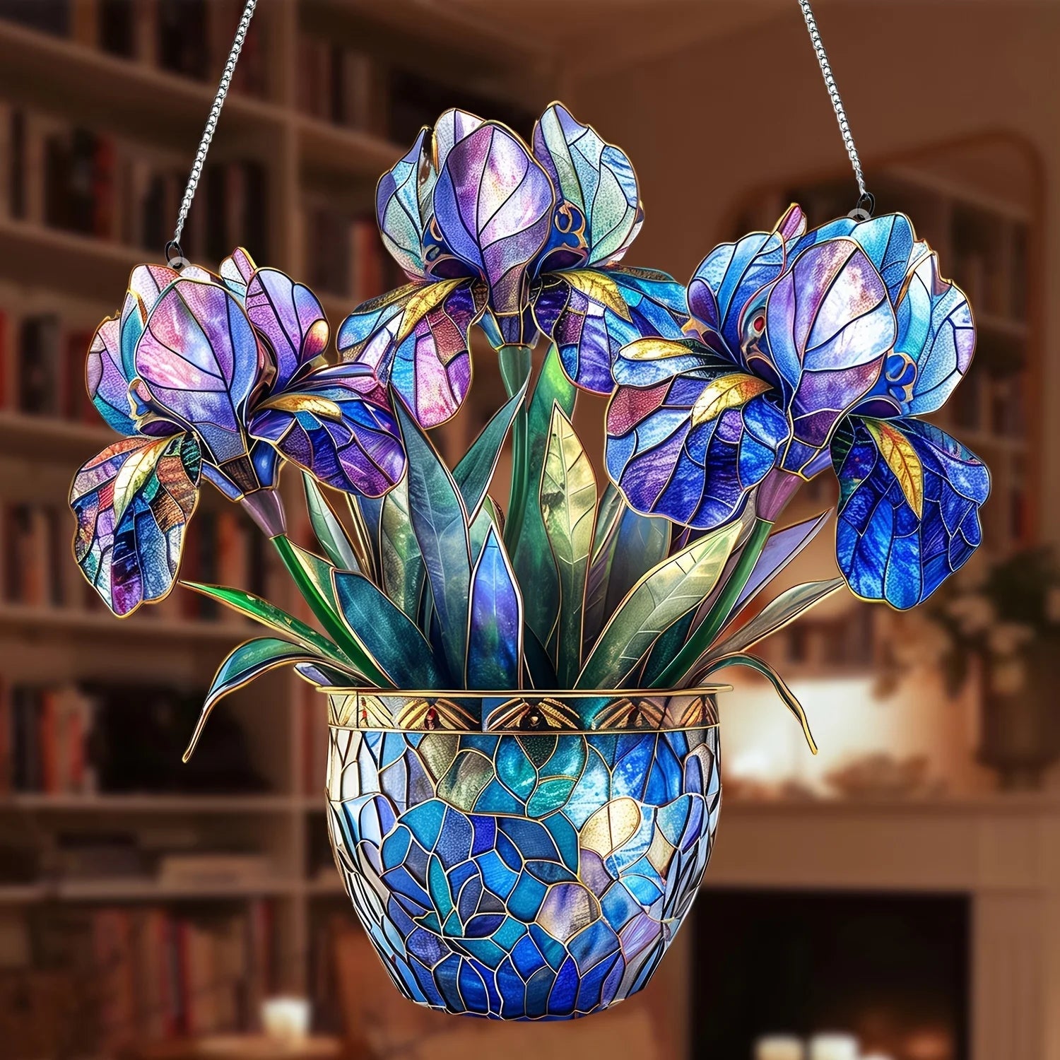 Sonnenglanz 2D Acryl-Blumentopf mit Lichtfänger für Fenster