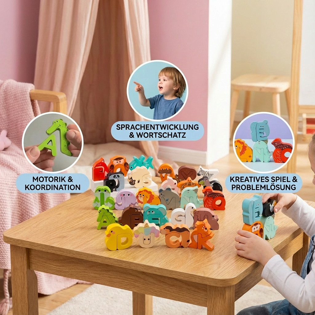 Wooden Alphabet Puzzle – A-Z Learning Toy for Kids