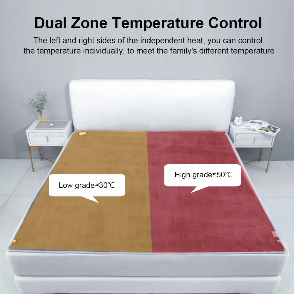 Gemütliche Heizdecke mit automatischer Temperaturkontrolle – Doppelgröße