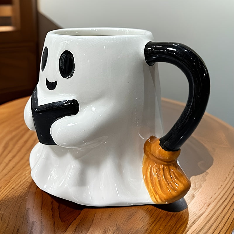 Ghostly Charms | Halloween Mug with Cheerful Ghost