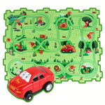 Race Track Puzzle with Building Blocks for Children