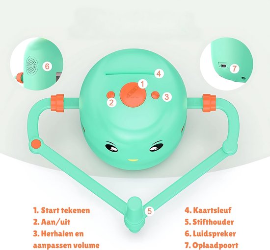 KreativBot | Fördert die Zeichenkunst von Kindern | Lernspielzeug mit 100 Karten