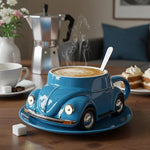 Retro Ceramic Mug with 3D Design – Ideal for Coffee and Tea