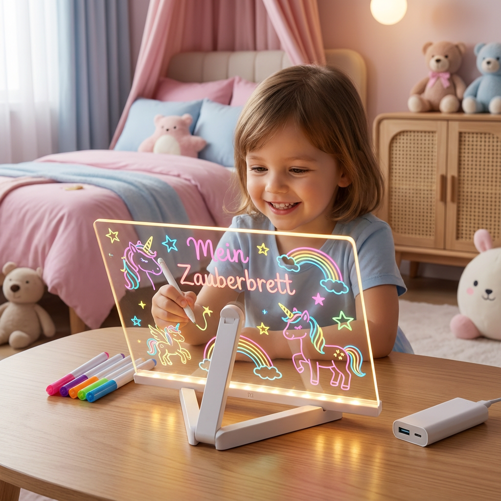 Drawing Board with Luminous LED Lighting for Children