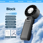 FrostWind Mini-Ventilator | Anpassbare Kühlung mit 100 Stufen | 3600 mAh Akku | Tragbar & Eis-Kühlung