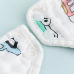 Muslin Baby Bibs - Gentle Burp Cloths with Cute Designs