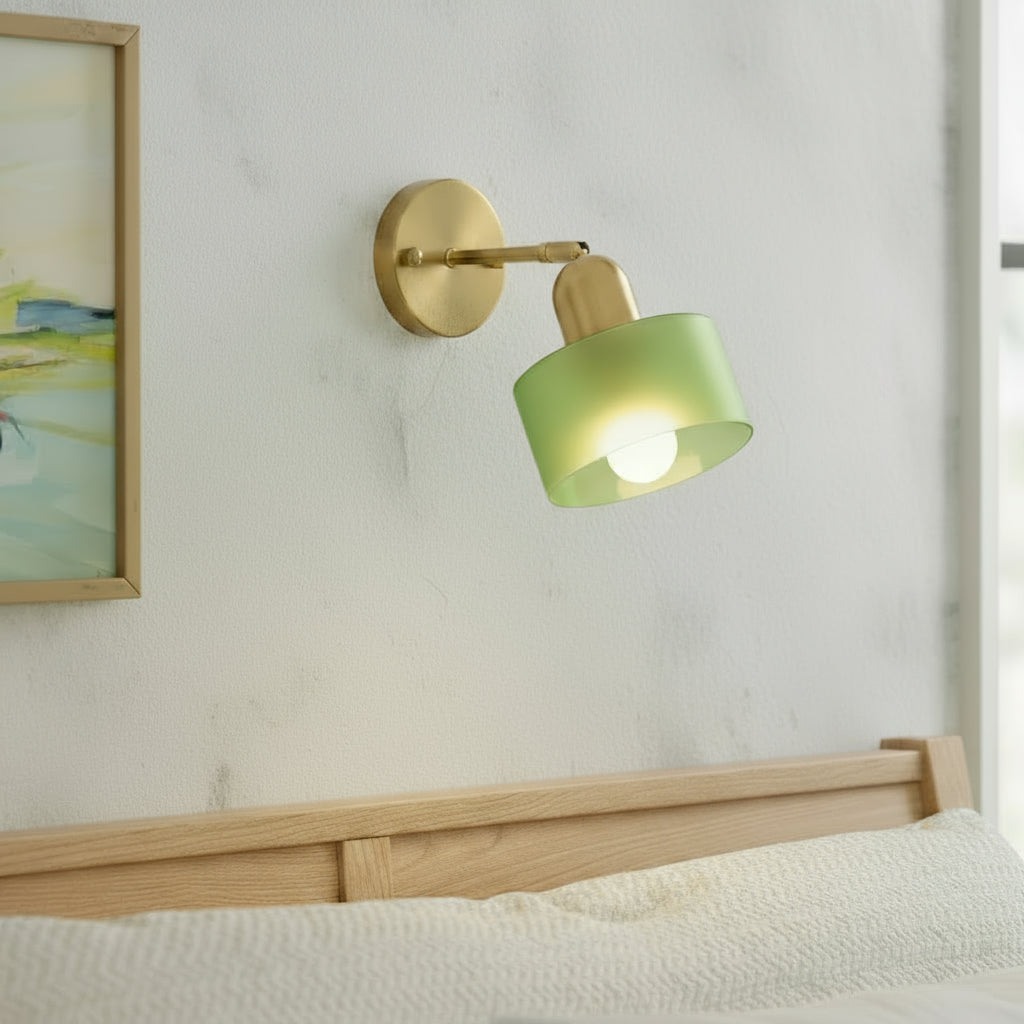 Colorful Glass Wall Lamp in Bauhaus Style