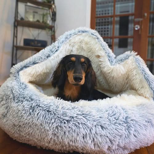 Cozy Pet Cave with Hood - The Perfect Retreat for Dogs and Cats