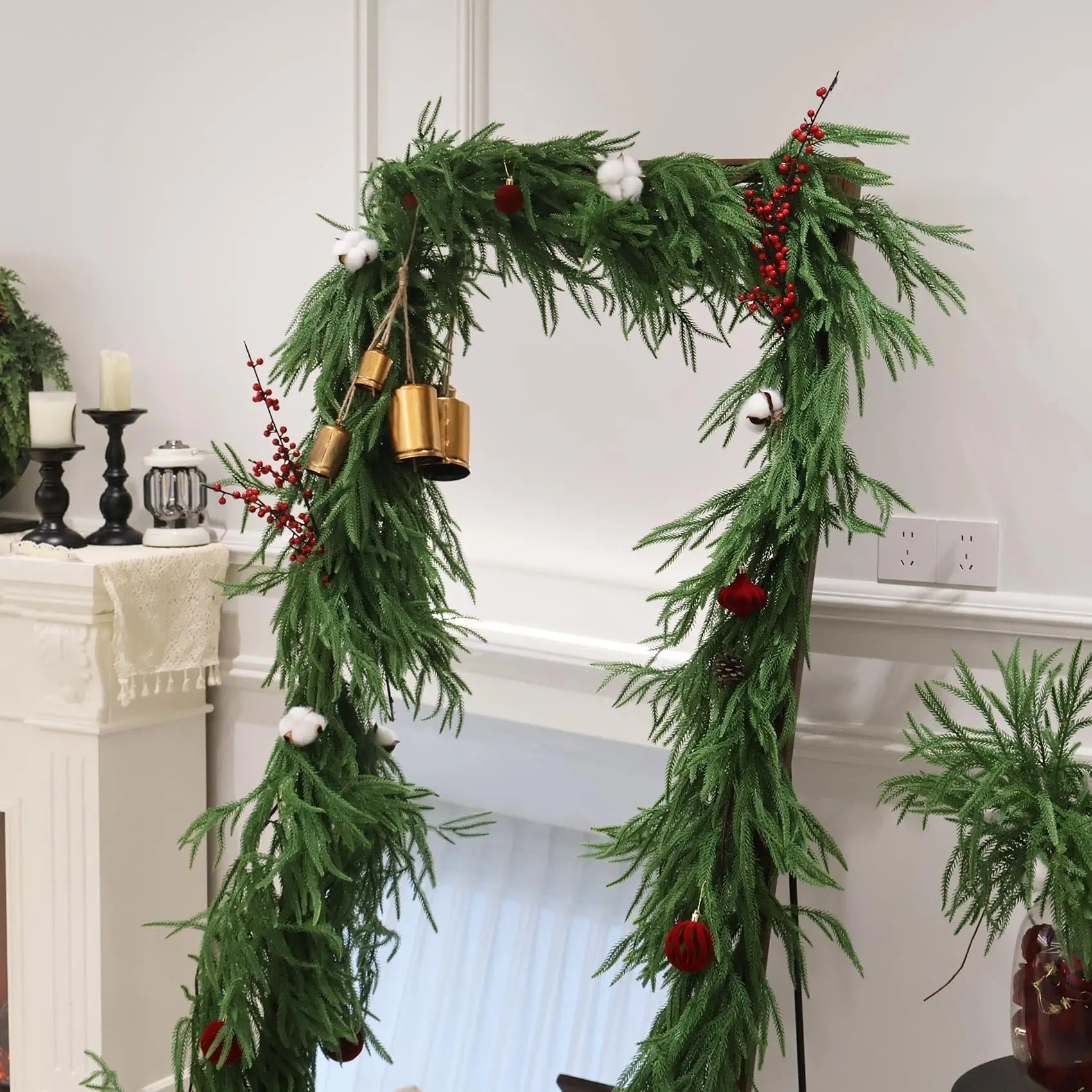 Festliche Weihnachtsgirlande 180 cm | Künstliche Tannendekoration für Ihr Zuhause