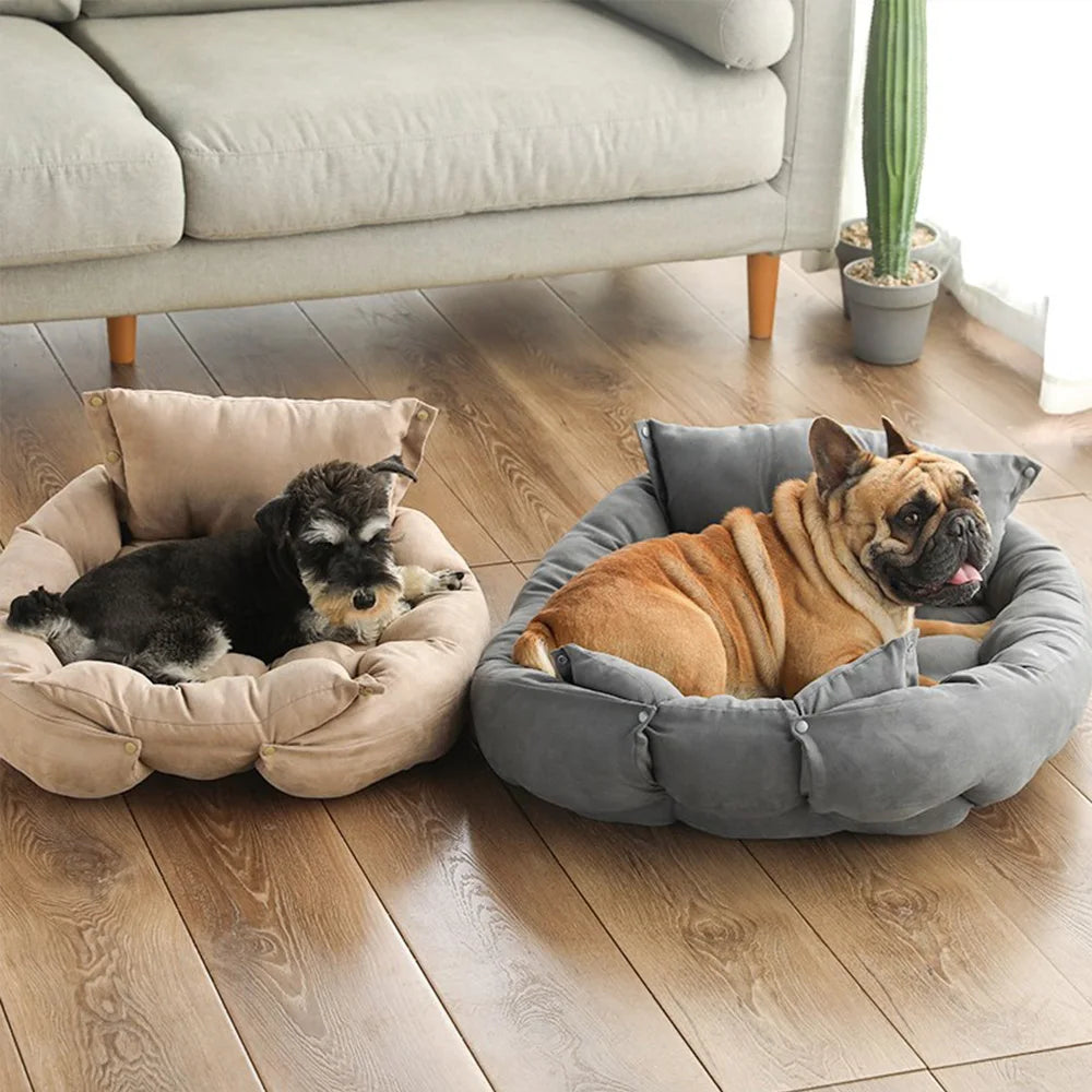 Versatile Pet Bed – Sofa, Lounger, or Cuddle Cave