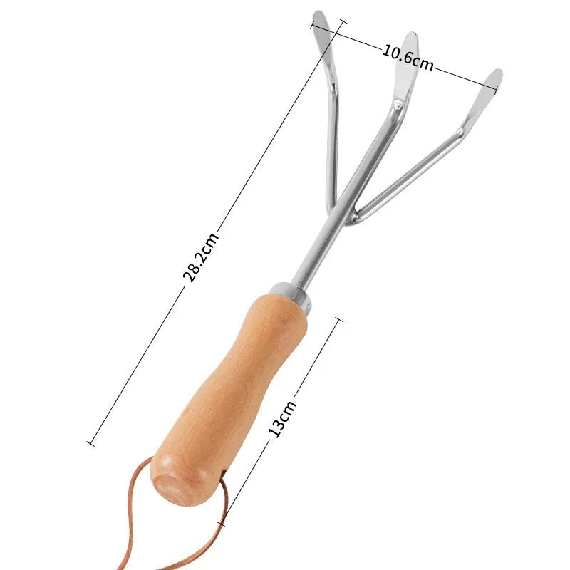 Premium 5-teiliges Gartenwerkzeug-Set | Edelstahl | Holzgriffe
