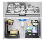 Stable Kitchen Shelf with Double Storage – FlexiShelf