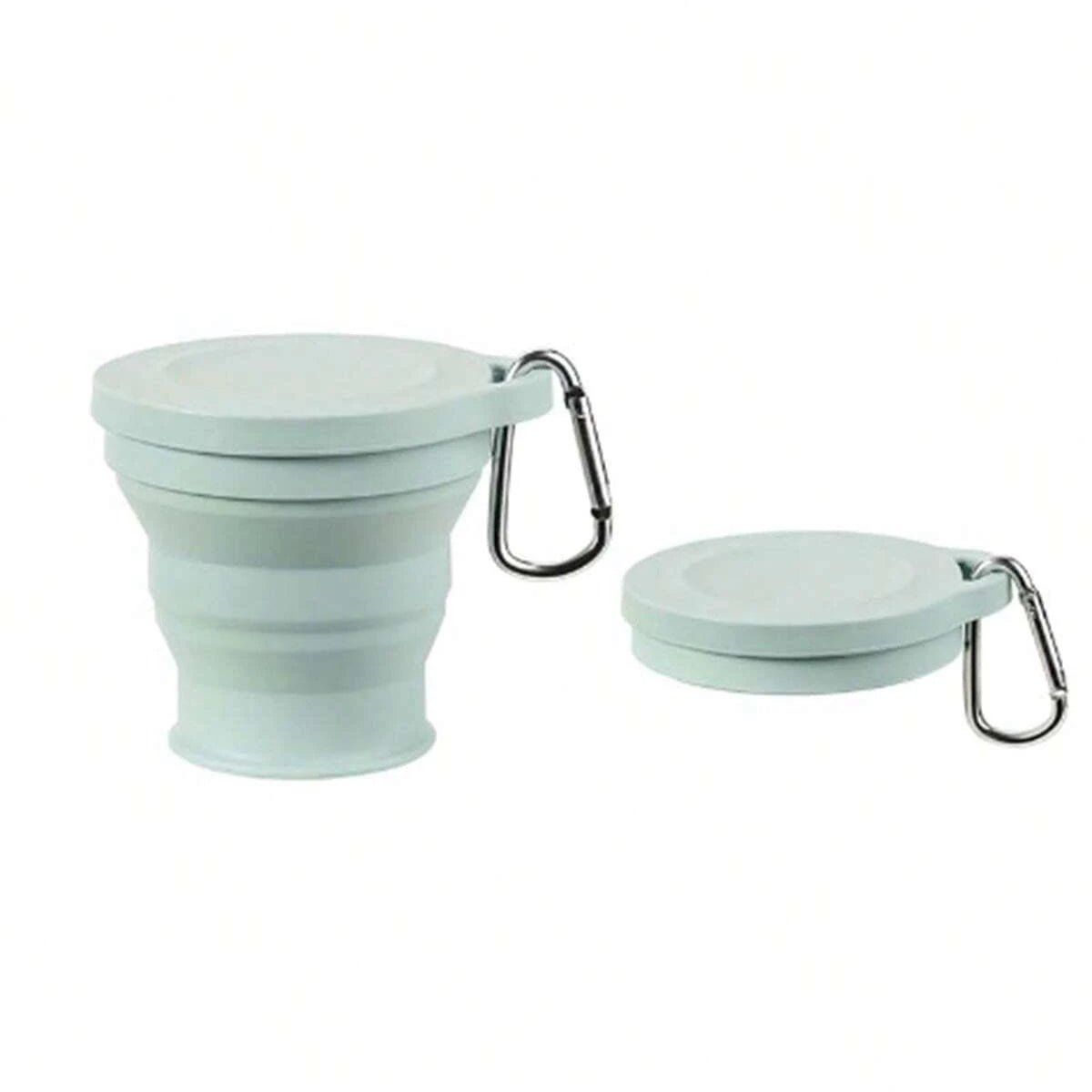 FlexiCup Tragbarer Faltbecher | Lebensmittelechtes Material | Mit Aufhängeschlaufe | Perfekt für Abenteuer