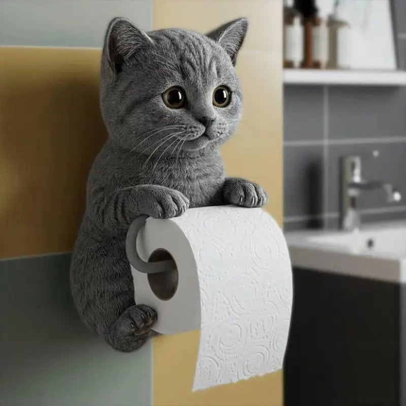 Katzenfreundlicher Toilettenpapierhalter für Ihr Bad