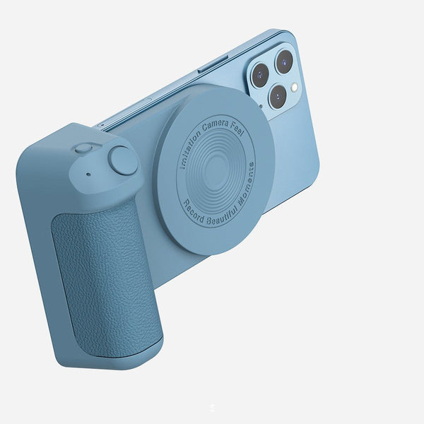 Magnetic Phone Holder with Wireless Charging – Anti-Vibration Grip for Stable Shots