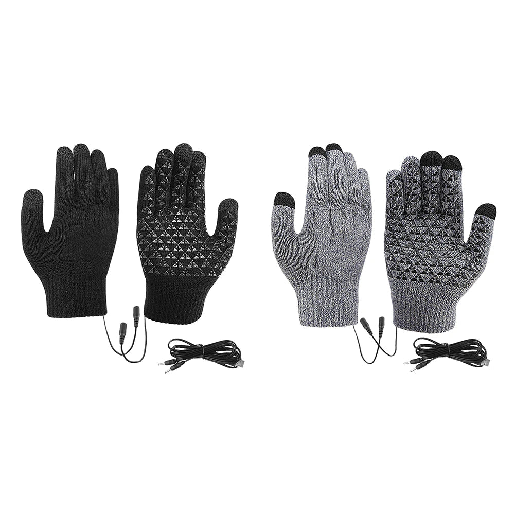Wärmeschutz Handschuhe | Wiederaufladbar per USB | Touchscreen-freundlich & Rutschfest | Thermo-Winterhandschuhe für Outdoor-Aktivitäten