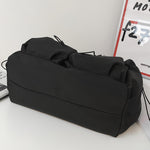 Nylon Shoulder Bag in Black – Urban Messenger Bag with Zipper for Everyday Use