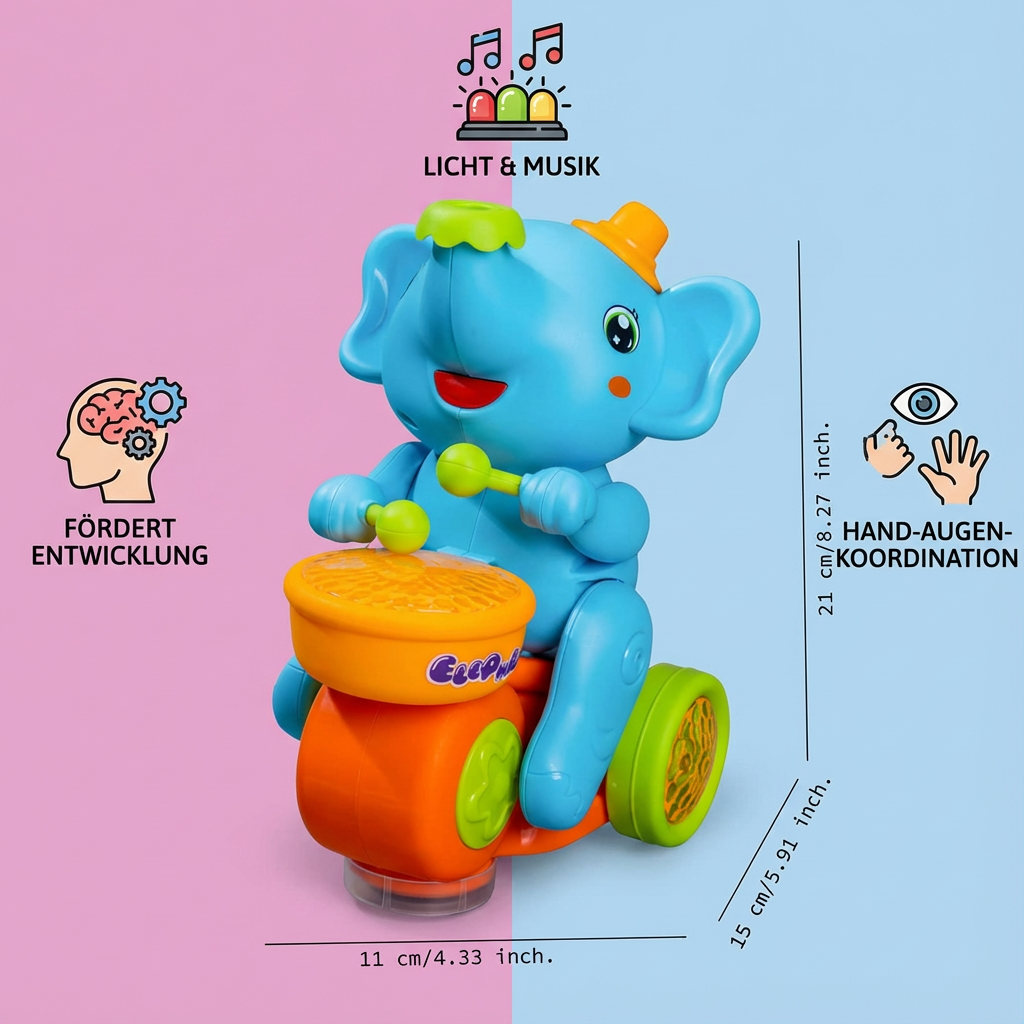 Elephant-shaped balloon toy