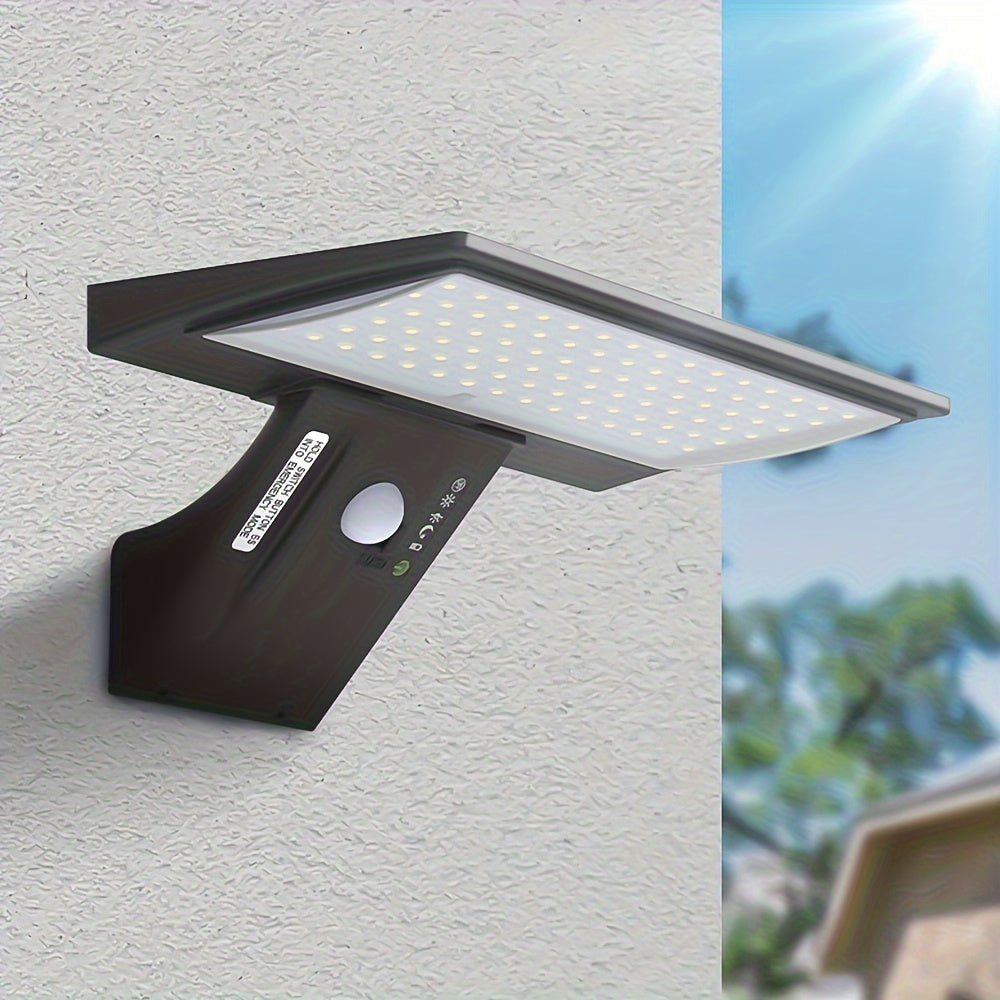 Solar-Powered LED Wall Light with Motion Sensor and Remote Control