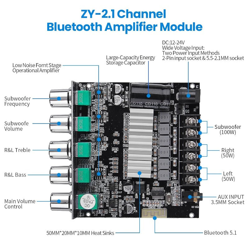 Bluetooth-Verstärkermodul 2.1 Kanal