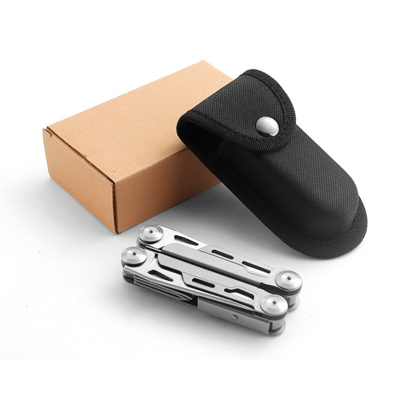 Vielseitiges 12-in-1 Klapp-Multitool mit Zangenfunktion – Edelstahl