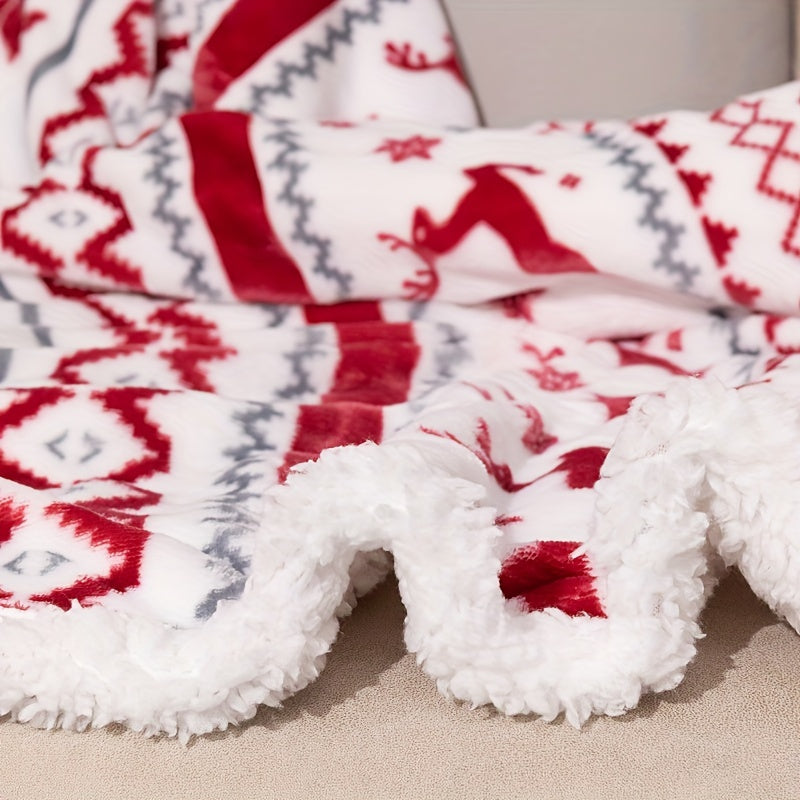 Festliche Sherpa-Decke für gemütliche Weihnachtsabende