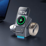 Versatile 3-in-1 Charging Station for Smartphone, Watch, and Headphones