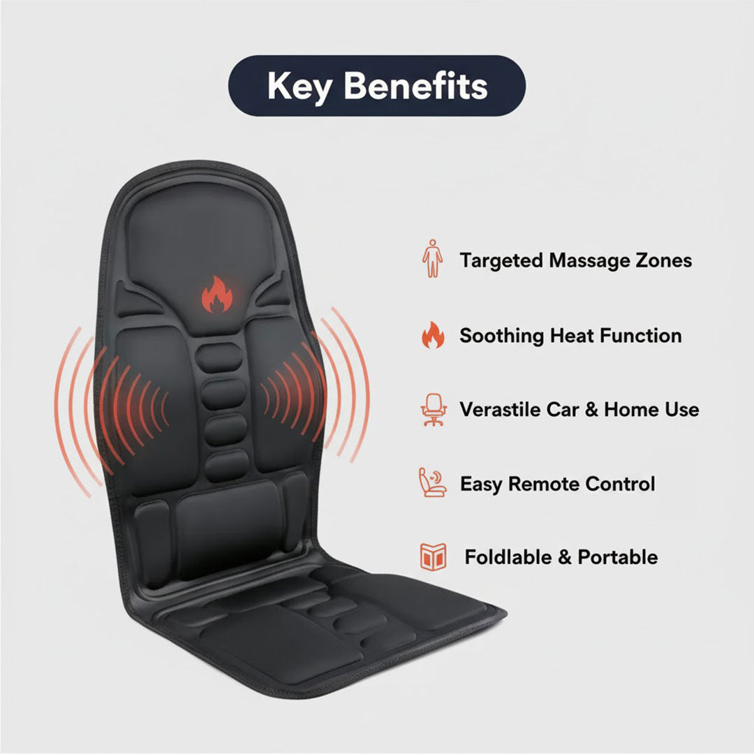 Warming Massage Cushion for Chair and Car - Pure Relaxation