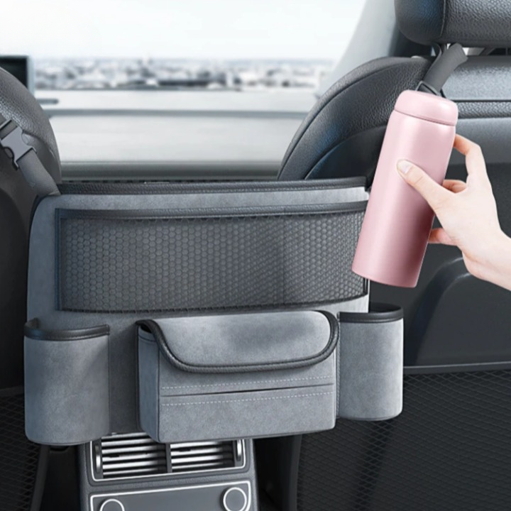 Practical car organizer for tidiness between the seats