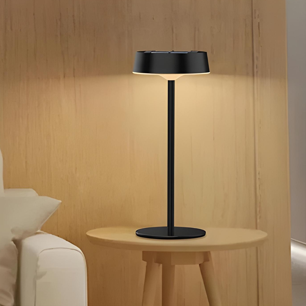 Kabellose Solar-Tischlampe mit Dimmer und 3 Lichtfarben