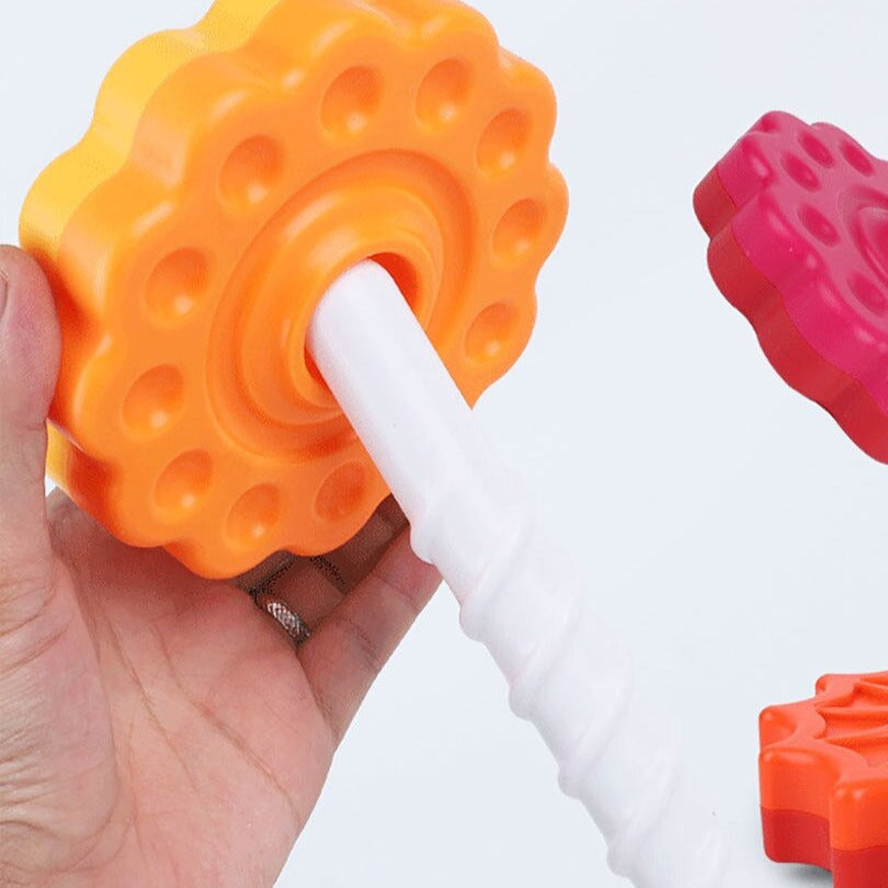 Rotierender Lernspaß | Bunter Stapelturm für Kinder