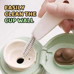 3-in-1 cleaning brush for bottle caps with rubber ring and groove