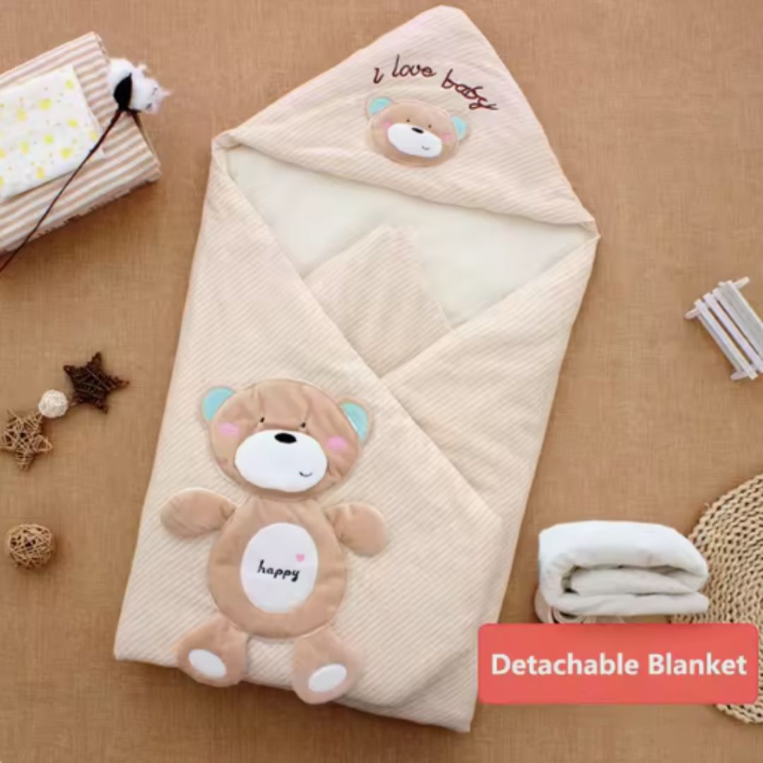 Hooded Swaddle Blanket for Babies – Cozy Sleeping Bag for Newborns