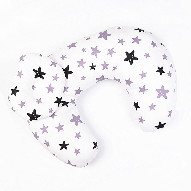 Nursing pillow for mothers with integrated baby head pillow