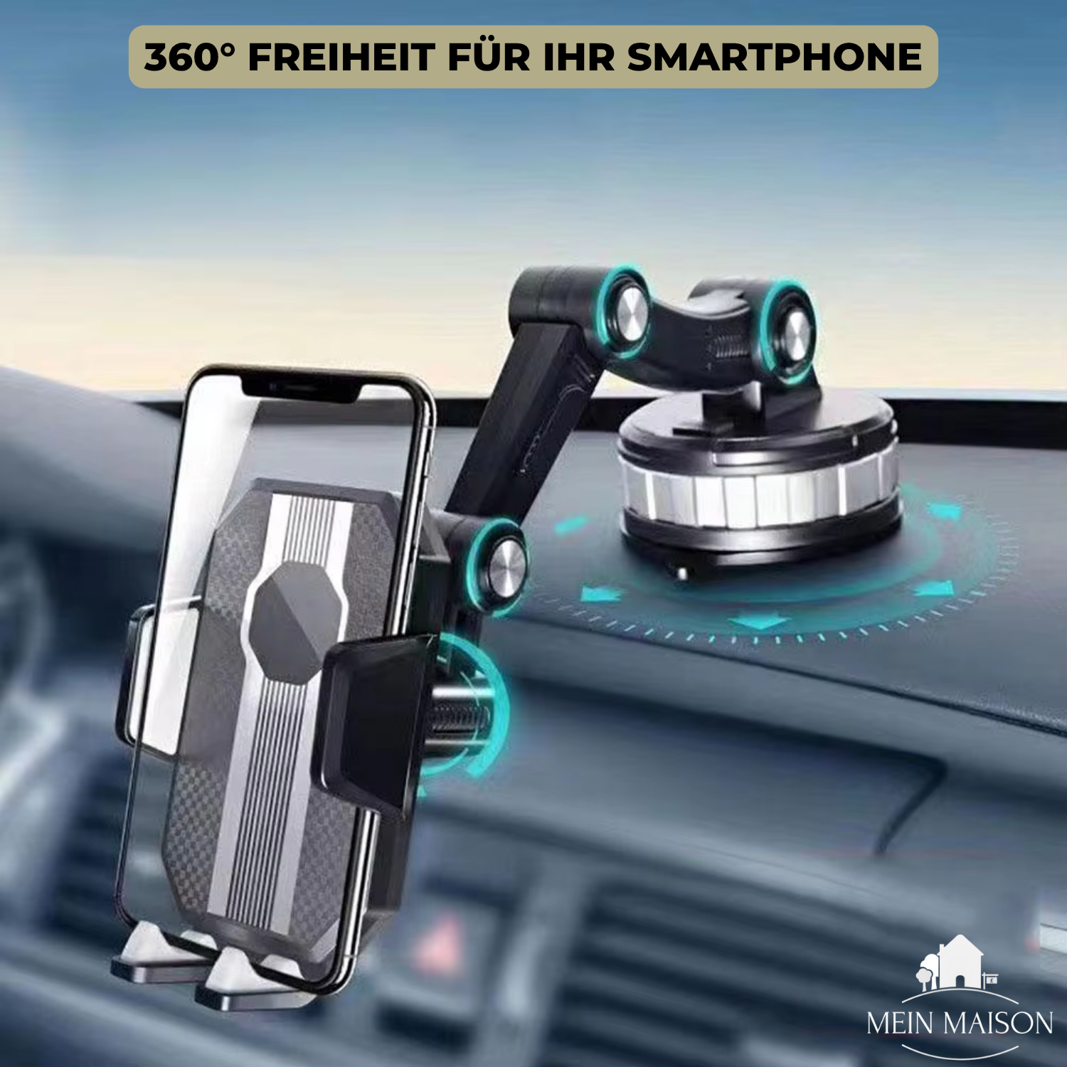 FlexiGrip Smartphone Halterung mit Starken Saugnapf und 360° Rotation