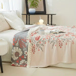 Reversible Floral Blanket with French Flair