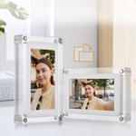 HD Digitaler Bilderrahmen mit Wiederaufladbarem Akku und Auto-Drehfunktion – Perfekt für Fotos und Videos