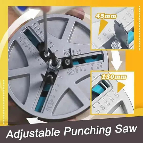 Adjustable Hole Saw for Drills – Clean Holes from 45 to 130 mm