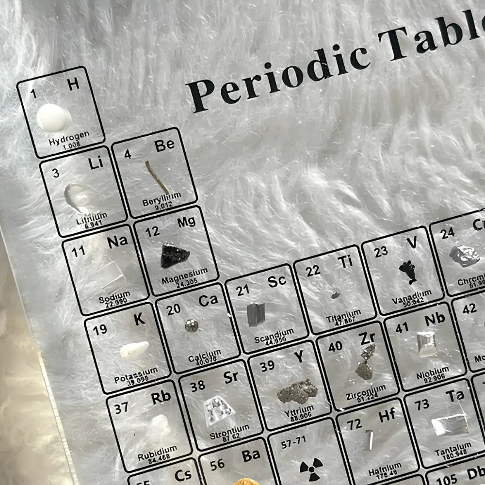 Elegante Tischdekoration aus Acryl mit Echtem Periodensystem