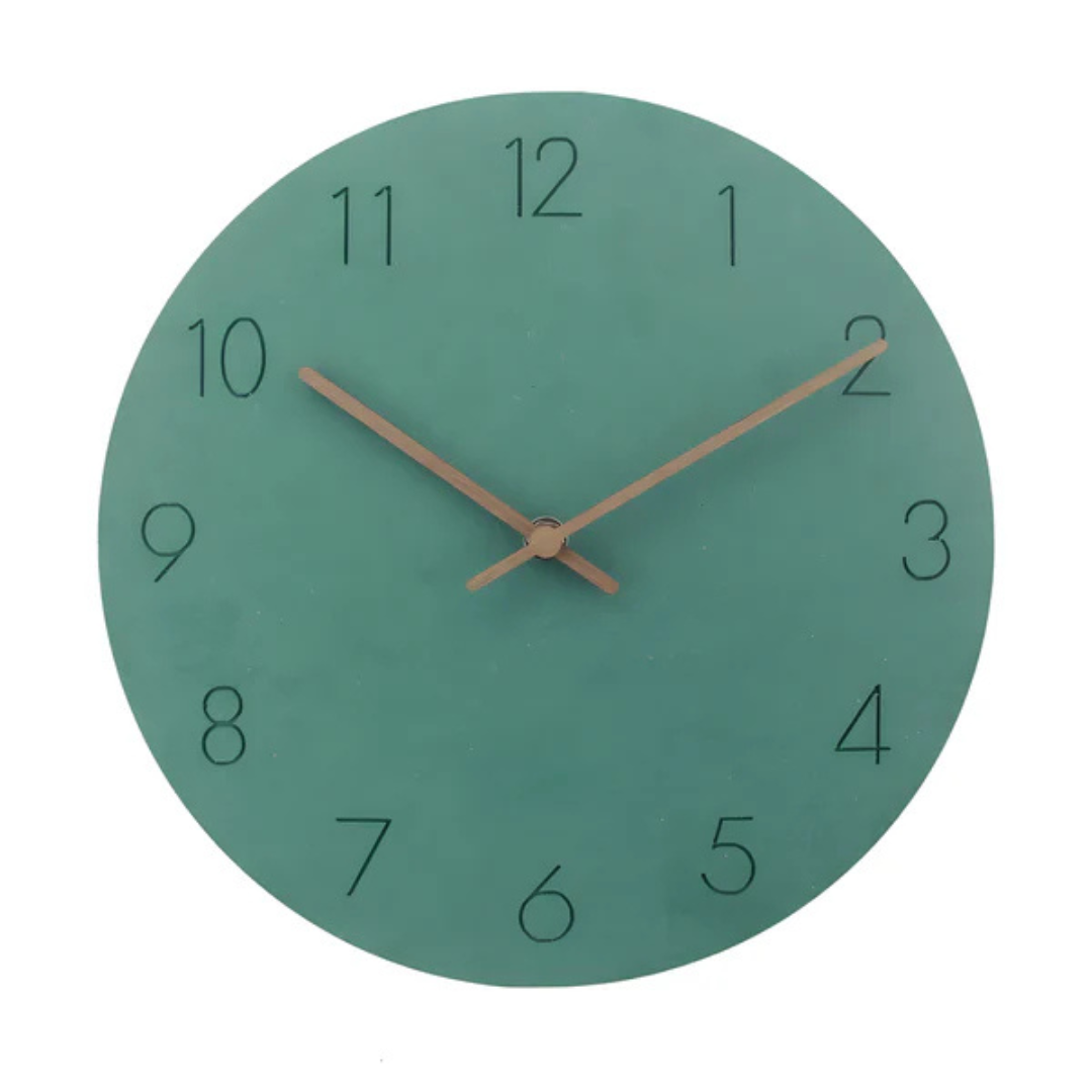 Große Holz-Wanduhr – Minimalistisches Design mit lautlosem Mechanismus