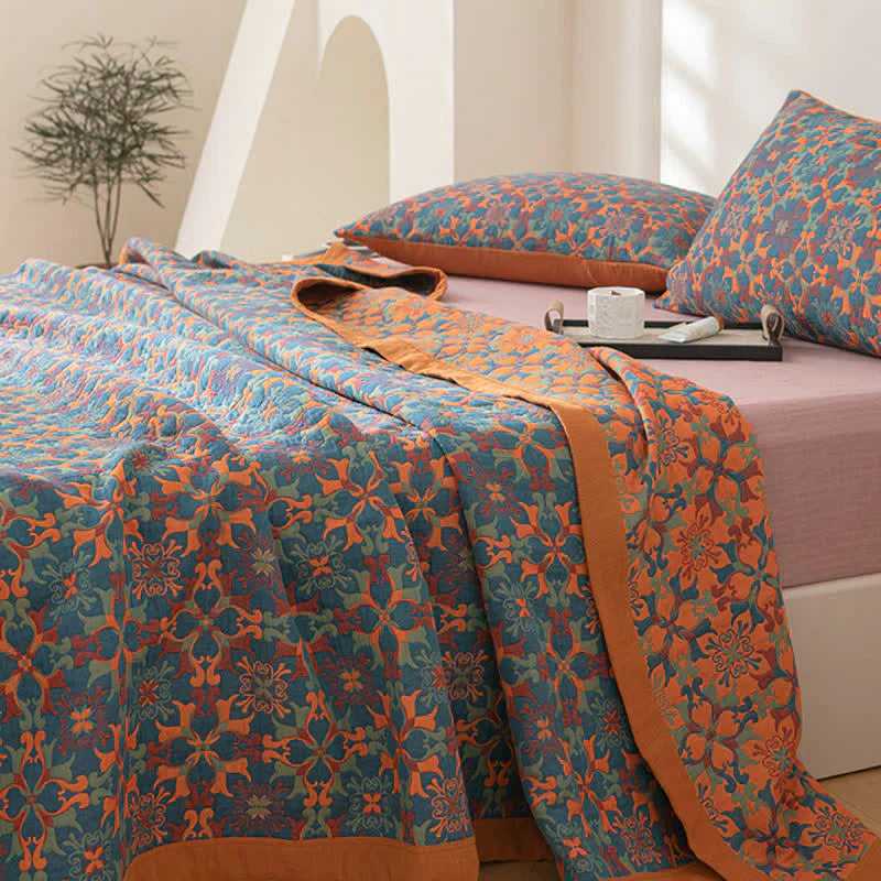 Sechsschichtige Baumwoll-Decke mit lebhaftem Design