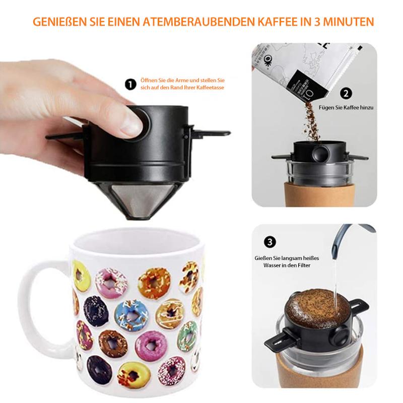 Kaffeegenuss To Go - Edelstahl Filterbecher für perfekten Kaffee