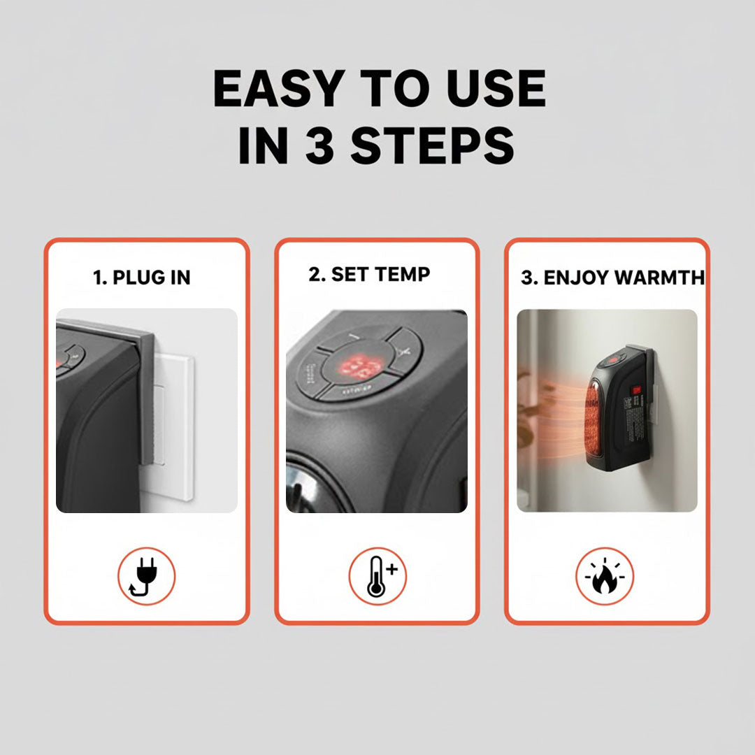 Compact fan heater with ceramic heating technology