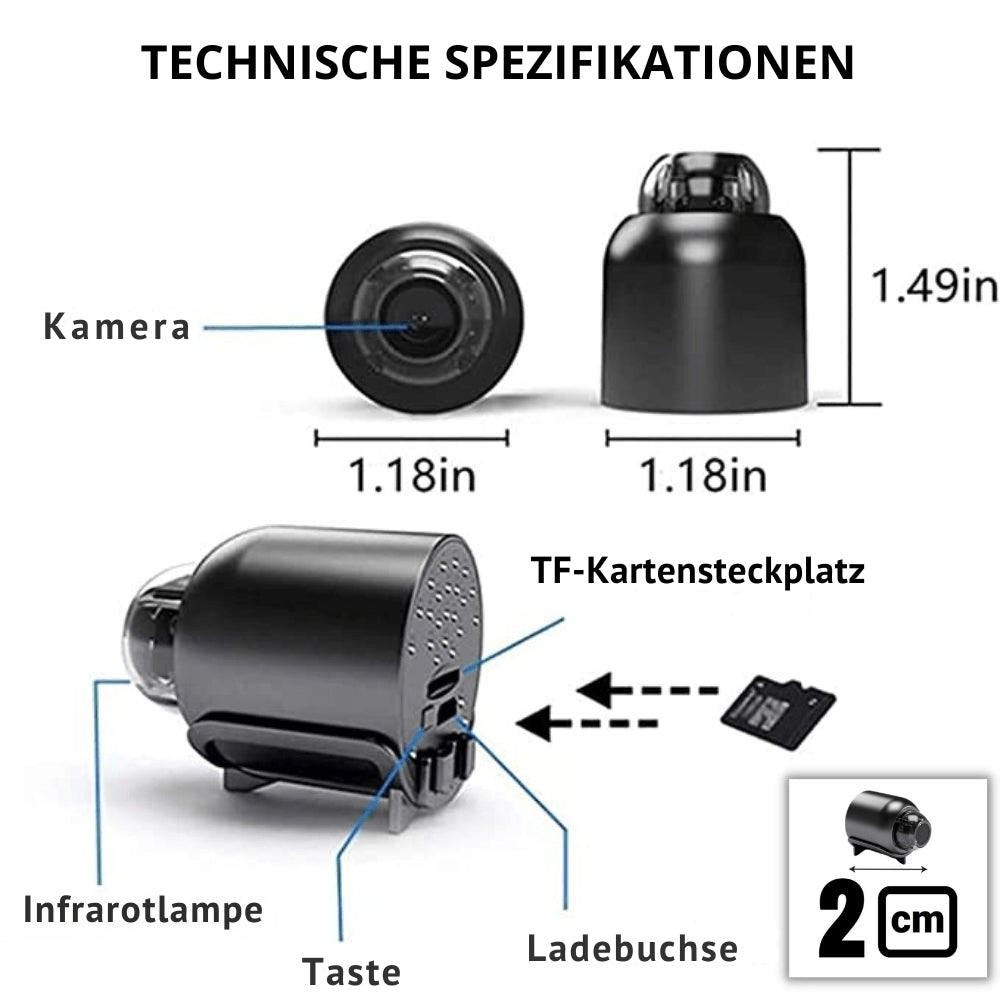 UltraClip – Mini Sicherheitskamera in HD-Qualität