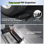 Waterproof Aluminum Pill Organizer with 7 Compartments – MediSafe Weekly Box