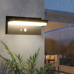Solar-powered LED Wall Light with Sensor - Weatherproof Outdoor Lighting for Garden and Patio
