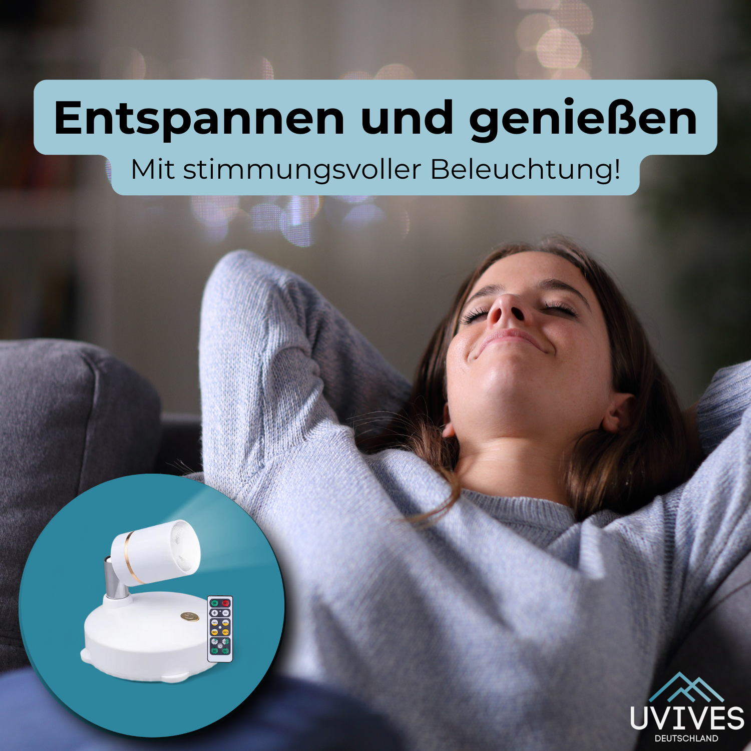 Cordless LED Light – Dimmable with Remote Control