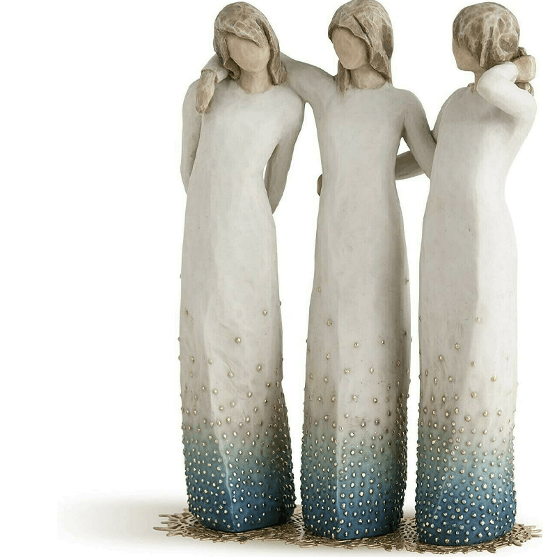Connectedness in Art: Resin Figurine Three Women