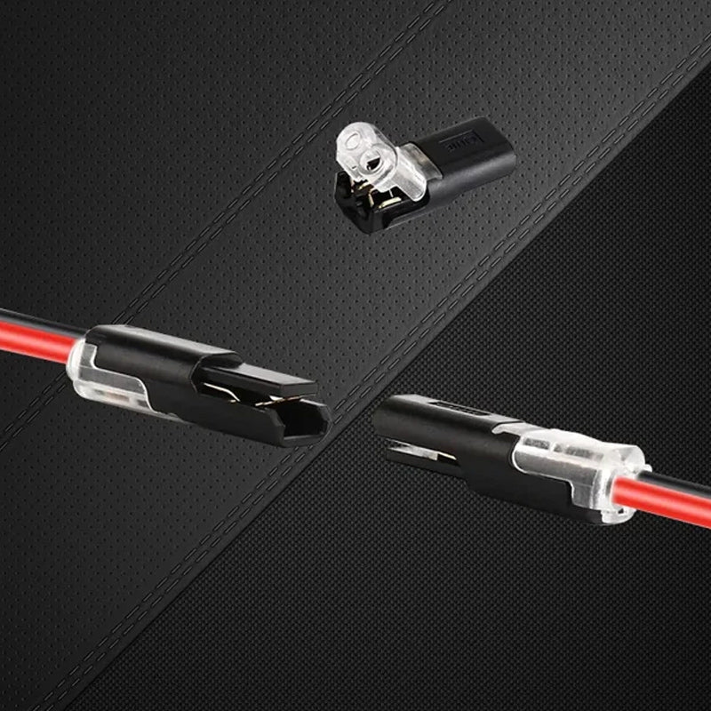 Two-wire connector with locking mechanism